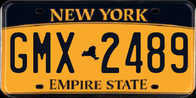 NY license plate GMX2489