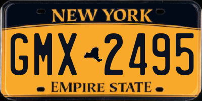 NY license plate GMX2495