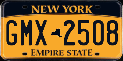 NY license plate GMX2508