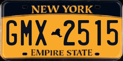 NY license plate GMX2515