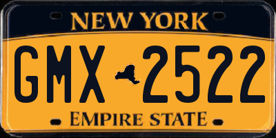 NY license plate GMX2522