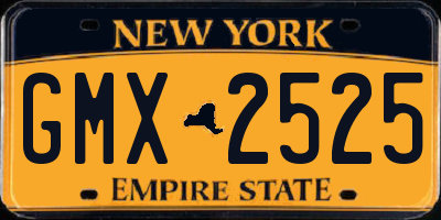 NY license plate GMX2525