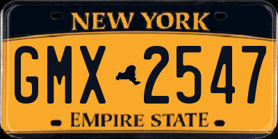 NY license plate GMX2547