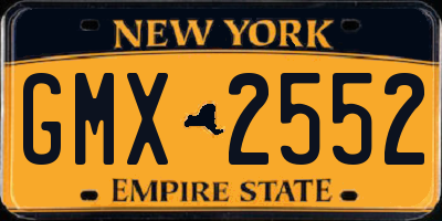 NY license plate GMX2552