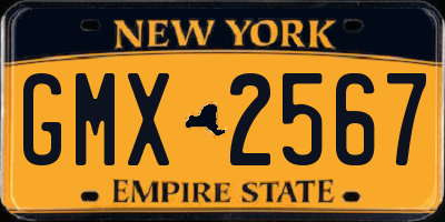 NY license plate GMX2567