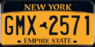 NY license plate GMX2571