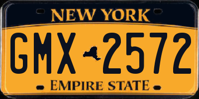 NY license plate GMX2572