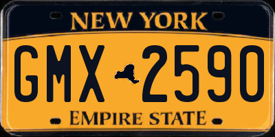 NY license plate GMX2590