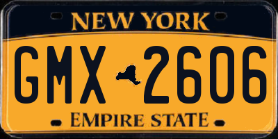 NY license plate GMX2606