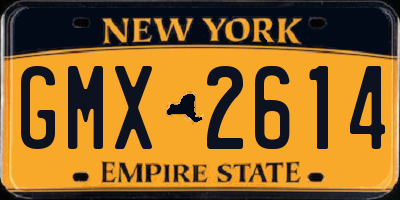 NY license plate GMX2614
