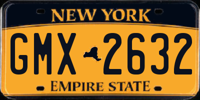 NY license plate GMX2632