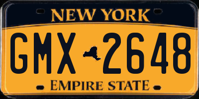 NY license plate GMX2648