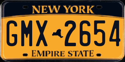 NY license plate GMX2654
