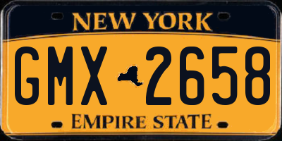 NY license plate GMX2658