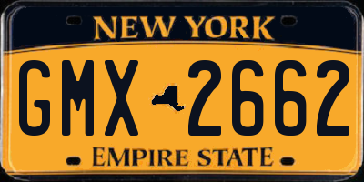 NY license plate GMX2662