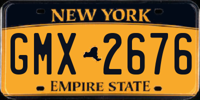 NY license plate GMX2676