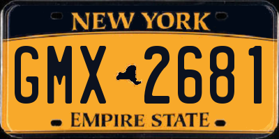 NY license plate GMX2681