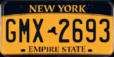 NY license plate GMX2693