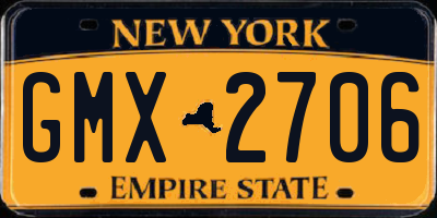 NY license plate GMX2706