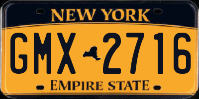 NY license plate GMX2716