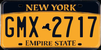 NY license plate GMX2717