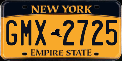 NY license plate GMX2725