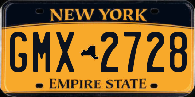 NY license plate GMX2728