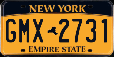 NY license plate GMX2731