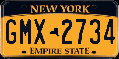 NY license plate GMX2734