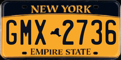 NY license plate GMX2736
