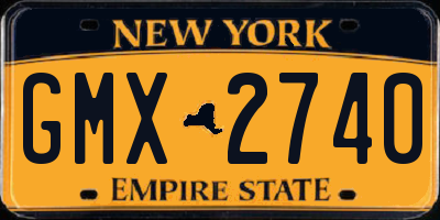 NY license plate GMX2740