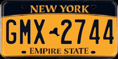 NY license plate GMX2744