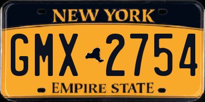 NY license plate GMX2754