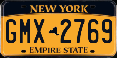 NY license plate GMX2769