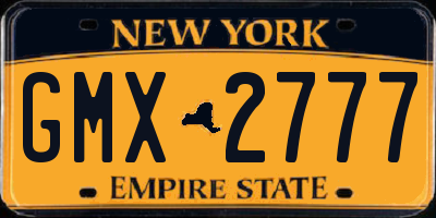 NY license plate GMX2777