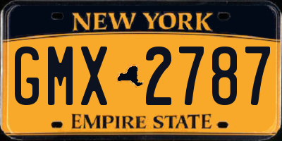 NY license plate GMX2787