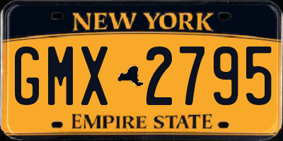 NY license plate GMX2795