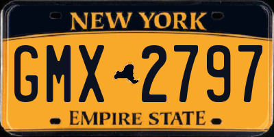 NY license plate GMX2797