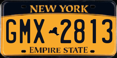 NY license plate GMX2813