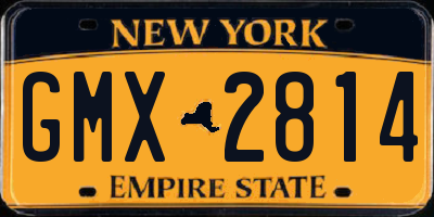 NY license plate GMX2814