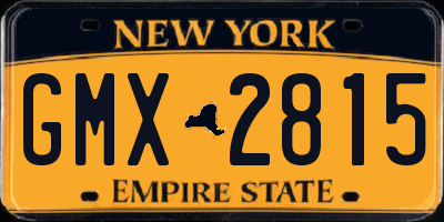 NY license plate GMX2815