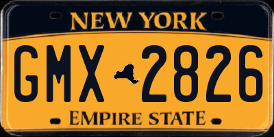 NY license plate GMX2826