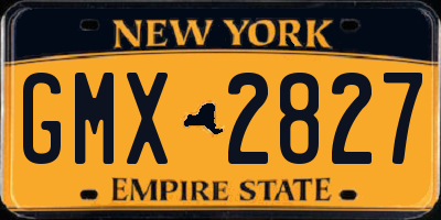 NY license plate GMX2827