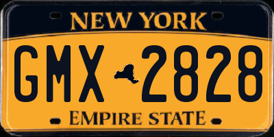 NY license plate GMX2828