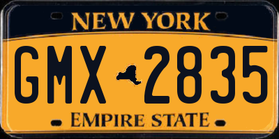 NY license plate GMX2835
