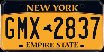 NY license plate GMX2837