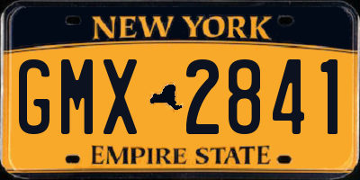 NY license plate GMX2841