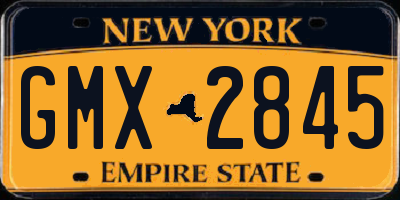 NY license plate GMX2845