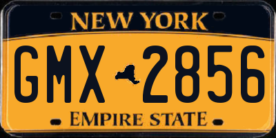 NY license plate GMX2856
