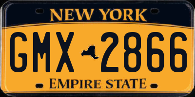NY license plate GMX2866